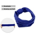 thumbnail image 5 of Unique Bargains Headbands Polyester Cotton Sweatbands Stretchy Moisture Wicking Headband for Sports Deep Blue 1 PCS, 5 of 6