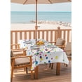 thumbnail image 2 of Outdoor Tablecloth with Umbrella Hole for Patio/Picnic/Party/Camping, Colorful Polka Dot Waterproof Table Cloth Rectangle Table Cover Washable, Cartoon Cute Abstract Graffiti (60"x 102"), 2 of 8