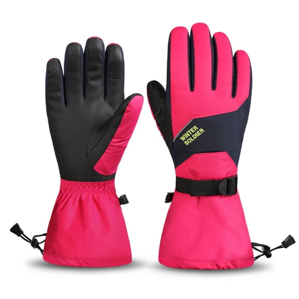 Eigraketly Guantes de invierno Dulce regalo Resiliencia Mitones para exteriores Suministros de ciclismo ajustables Equipo deportivo Ropa de ciclismo Ciclismo SK05/Rojo rosa/L Eigraketly OD025879-35