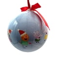 thumbnail image 4 of 60 MM 2 Assorted Blue and Green Peppa Pig Decoupage Christmas Ball Ornaments, 4 of 5