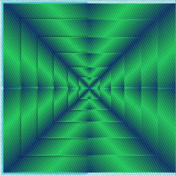 Ahgly Company Machine Washable Indoor Square Transitional Spring Green Area Rugs, 7' Square