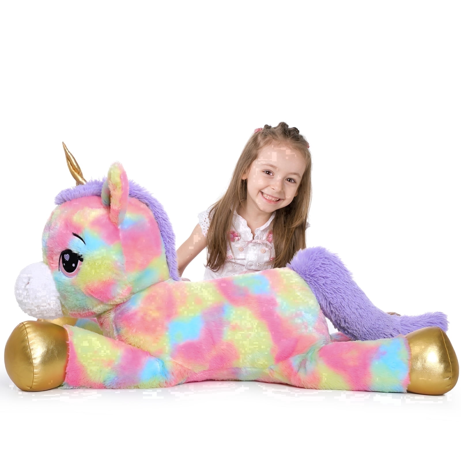 MaoGoLan 43'' Giant Unicorn Stuffed Animal Cute Colorful Unicorn Plush Toy