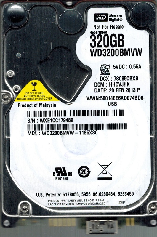 Western Digital WD3200BMVW-11S5XS0 USB 3.0 320GB DCM HHCVJHK