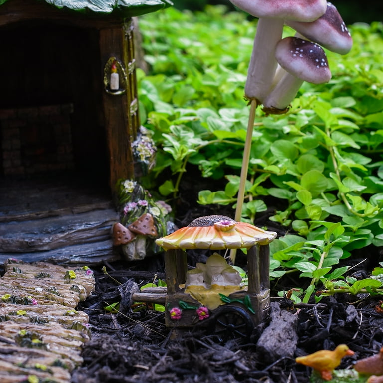Miniature Fairy Garden Sunflower Coffee Mug Tea Pot Cart Outdoor Landscape Decor Miniature Fairy Garden Sunflower Coffee Mug Tea Pot Cart Outdoor Landscape Decor