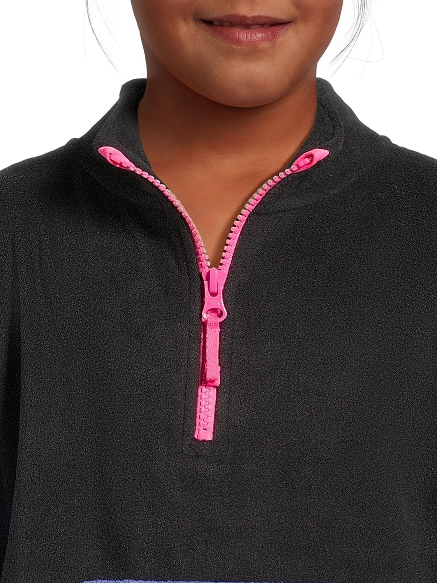 Athletic Works Girls Microfleece Quarter-Zip Pullover, Sizes 4-18 & Plus