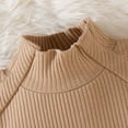 thumbnail image 4 of Staki Long Sleeve Skirts Set for Girls Toddler Girl 2 Piece Outfit Kid Cute Knit Top & Skirt Set(Coffee,2-3 Years), 4 of 8