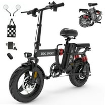 Folding Electric Bike, Electric Bicycle with 48V 20AH Removable Battery, Folding Electric Bike for Adults Teens,14'' Ebike Urban City with 700W Motor, 10 Shock Absorptions