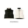 thumbnail image 4 of MixMatchy Women's Reversible Zip Up Winter Crop Vest Lightweight Sleeveless Warm Outerwear Puffer Vest Padded Gilet, 4 of 7