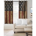 thumbnail image 2 of Vintage American Flag Blackout Curtains for Bedroom Living Room Darkening Curtains 96 Inches Long Farmhouse Shabby Patriot Window Curtain 2 Panels Set Window Treatment Grommet Drapes 52"x96", 2 of 9