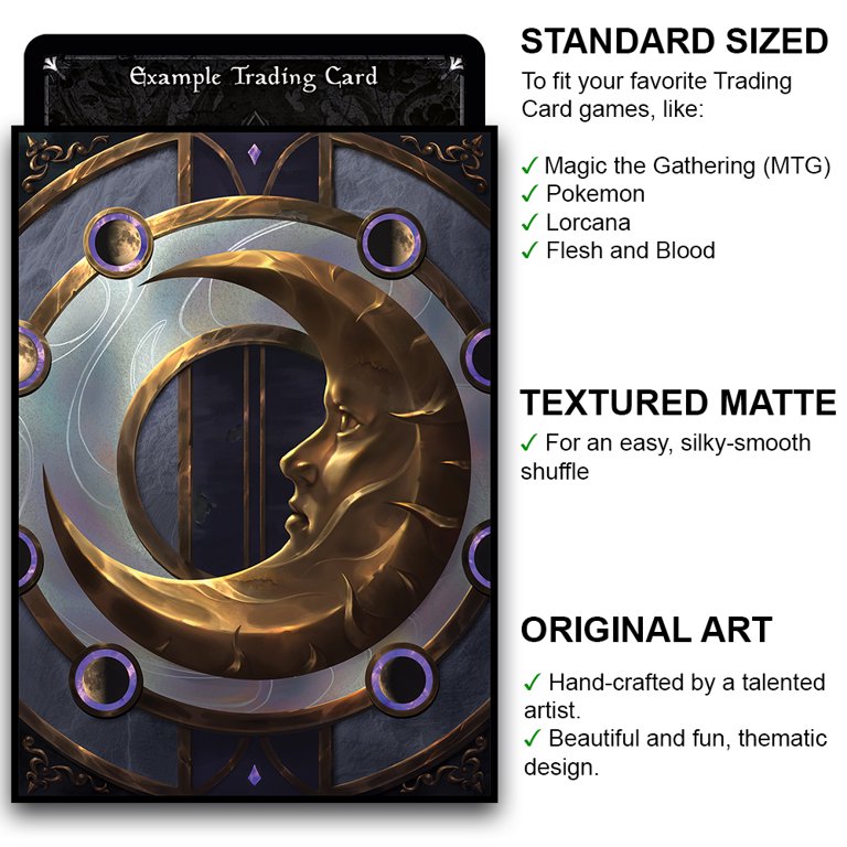 magic the gathering card sleeves walmart 600 Count Black Sleeves, Matte Card Sleeves, Standard Cards Sleeve for MTG, TCG, Sturdy Shuffling Deck Protectors for MTG TCG Trading Sports Baseball Game Cards : Toys & Games Elevate your game and protect your cards in style Fantasy North - Book of