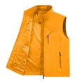 thumbnail image 6 of Awwp Men's Lightweight Vest Sleeveless Outdoor Work Jacket for Travel Hiking Running Multi-Pocket Utility Vest Yellow Size: 5Xl, 6 of 10