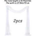 thumbnail image 2 of GFDYREE Wedding Arch Draping Fabric, 2 Pcs White Chiffon Drapes Wedding Drapery for Indoor and Outdoor Backyard Reception Backdrop Ceiling Curtains Decorations, 2 of 7