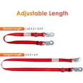 thumbnail image 5 of 1 Set Climbing Safety Belt with Adjustable Lanyard, Safety Belt Kit, Thicken Half Body Safety Climbing Belt, Personal Portable Protective Equipment, Black Red, 5 of 7