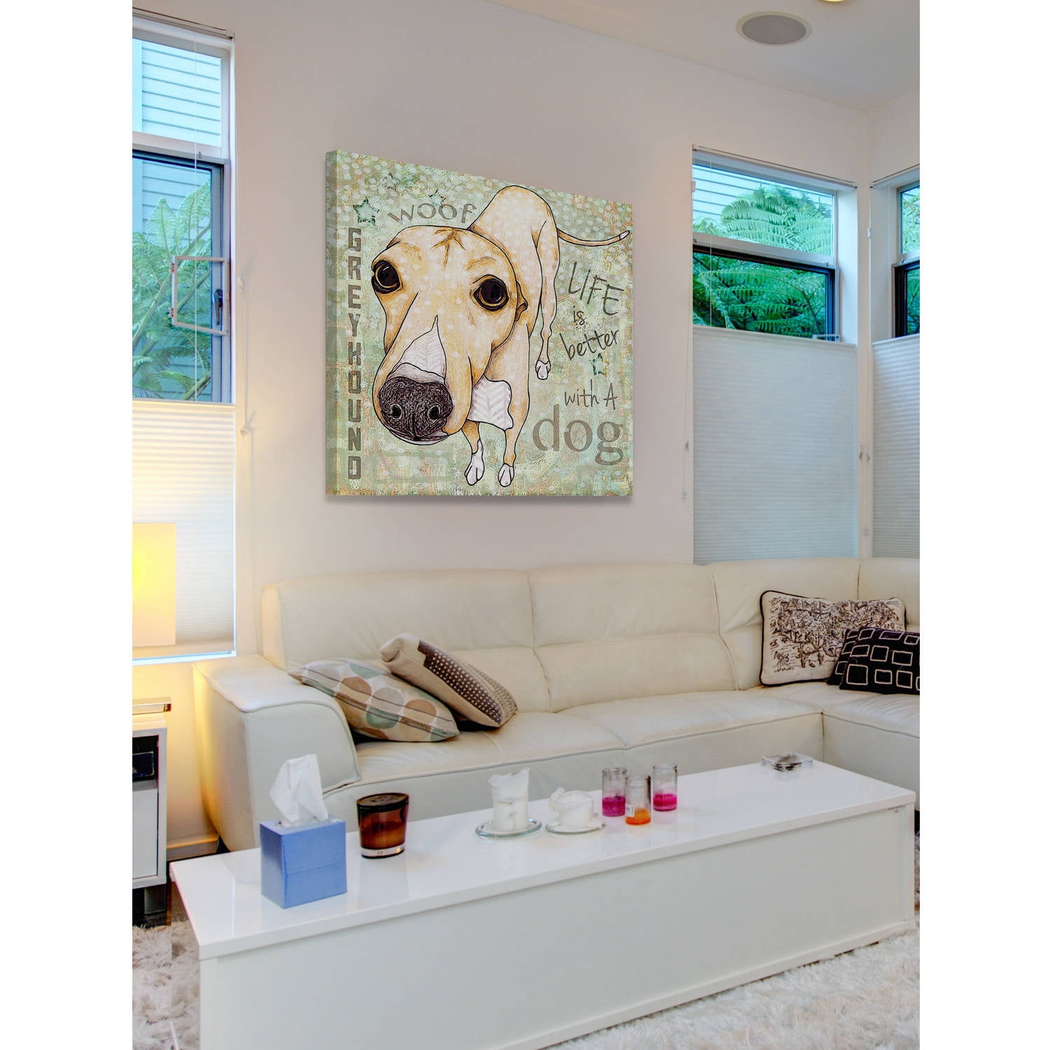 Marmont Hill "Greyhound Pop Art II" by Stephanie Gerace Painting Print on Wrapped Canvas