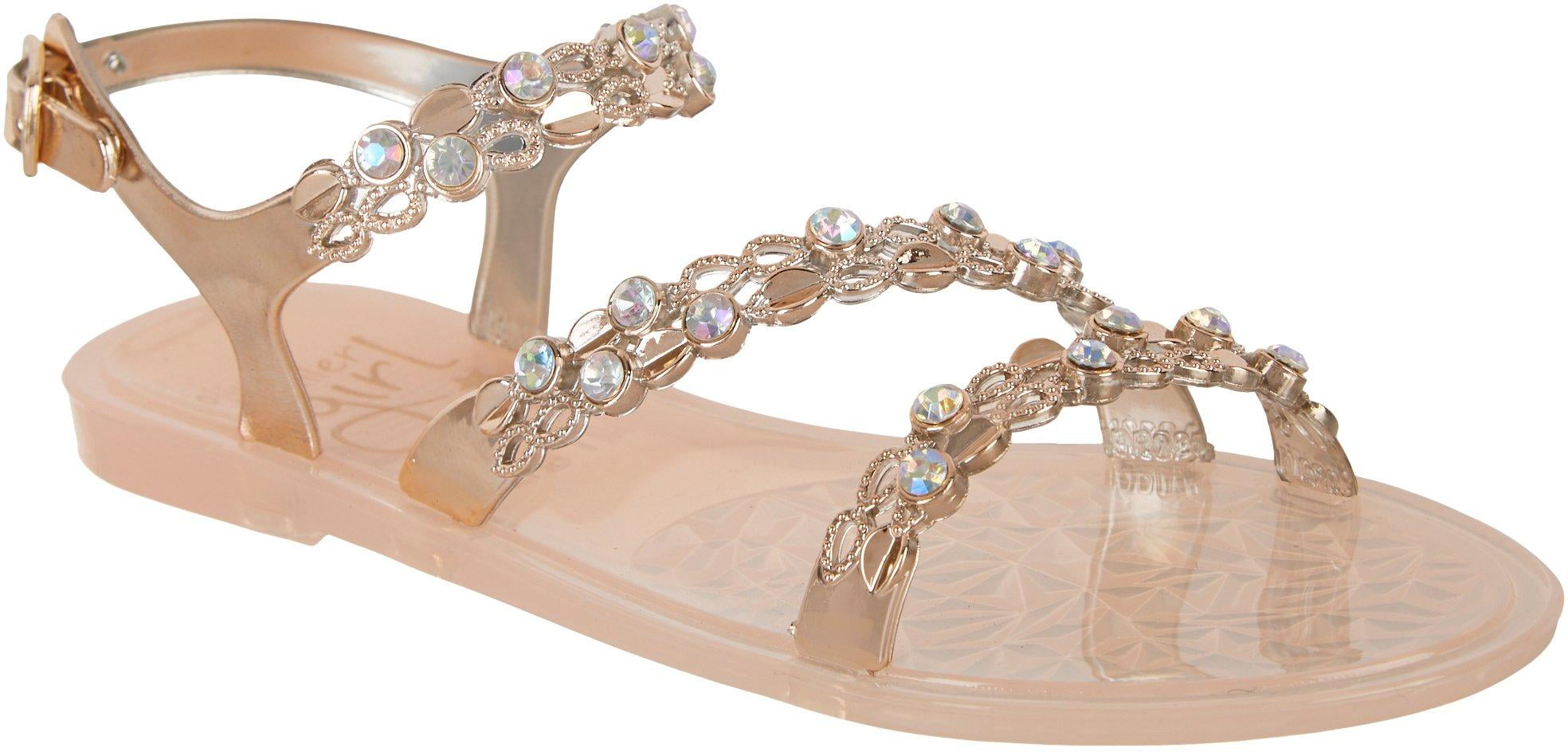 olivia miller rhinestone flip flops