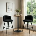 thumbnail image 4 of Set of 2 Upholstered Counter Height Barstools with Full Back and Metal Legs Modern Chairs for Kitchen Island, 4 of 11