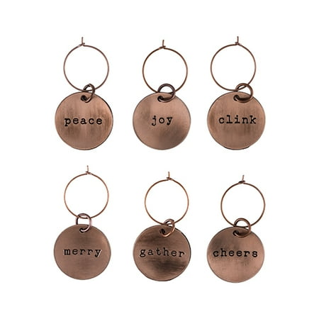 

Rustic Holiday: Brushed Copper Wine Charms