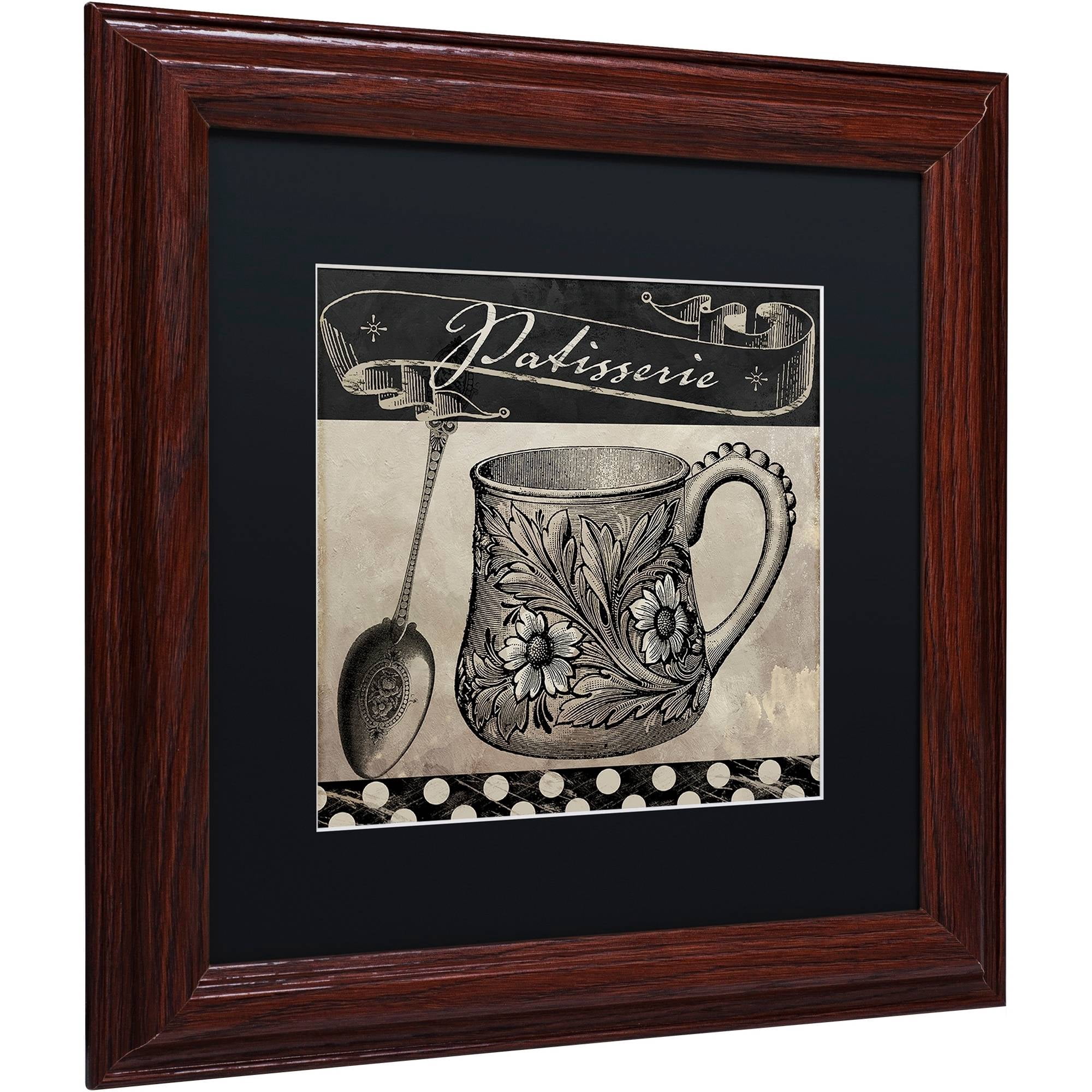 Trademark Fine Art "Bistro Parisienne III" Canvas Art by Color Bakery Black Matte, Wood Frame