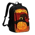 thumbnail image 1 of Balery Halloween Pumpkin Mochila con carga USB para hombre y mujer - Mochila impermeable y antirrobo para laptop con puerto USB para viajes, trabajo, 1 of 7