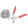 thumbnail image 3 of 200PCS Snap Fastener Pliers Tool Kit, Sewing Free Push Buttons Set Metal Sewing Buttons Snap Fasteners Press Studs Prong Ring for Clothes Sewing,Bibs,Rain Coat Crafting DIY Making, 3 of 8