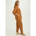 thumbnail image 3 of Jessica London Women's Plus Size Knit Crepe Winged Collar Set, 3 of 6
