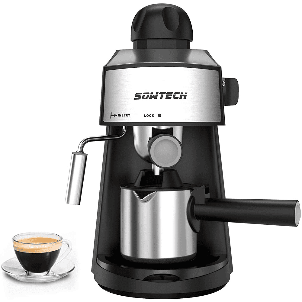 SOWTECH Espresso Machine 3.5 Bar 4 Cup Espresso Maker Cappuccino Machine