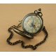 thumbnail image 4 of Reloj de bolsillo mecánico de cuerda manual para hombre, diseño hueco de grano de madera Steampunk Vintage con cadena y caja, 1 ud., 4 of 5
