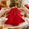 thumbnail image 5 of Fufafayo 6Pcs Christmas Tree Drawstring Bag Ornaments Hanging Decorations Window Party Decor Cute Tree Shaped Gift Bag for Indoor Outdoor Xmas Holiday Party Atmosphere Decor, 5 of 9