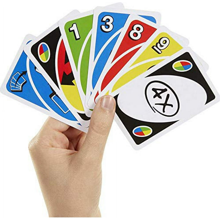 Mattel Games Uno with Random-Action & Sounds Kid, Lights Matching Game with Machine & 112 Mega Hit Card Cards, Attack