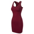 thumbnail image 7 of MixMatchy Women's Fitted Sleeveless Sexy Bodycon Round Neck Mini Dress, 7 of 7