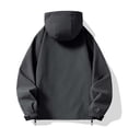 thumbnail image 5 of Men's Lightweight Hooded Rain Jacket Windbreaker, Water Resistant Wind Proof Half Zip Pullover Outdoor Hiking Coat with Zip Pockets, 5 of 5