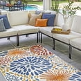 thumbnail image 1 of nuLOOM Floret Transitionnel Intérieur/extérieur Accent Rug, 2 Pieds x 3 Pieds, Multi, 1 of 4