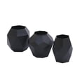thumbnail image 4 of DecMode 7"W, 7"H Black Metal Vase, Set of 3, 4 of 6