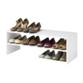 thumbnail image 1 of Whitmor Organizador de almacenamiento apilable de 2 estantes extra ancho de 31 pulgadas, color blanco, 1 of 5
