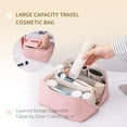 thumbnail image 3 of Large Capacity Travel Cosmetic Bag,Travel Makeup Bag - Clearly Classified Large Capacity Waterproof PU Material,Gifts for Women, 3 of 10