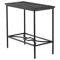 thumbnail image 2 of Murten Modern Accent Side Sofa Table, Black Metal Frame & Wooden Top, 2 of 7