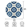 thumbnail image 3 of 15.4" Round Placemat Set of 4 Polyester Fabric Place Mats Non-Slip Dining Kitchen Table Mats for Kitchen Party Decor Intricate Blue and White Tie-dye, 3 of 5