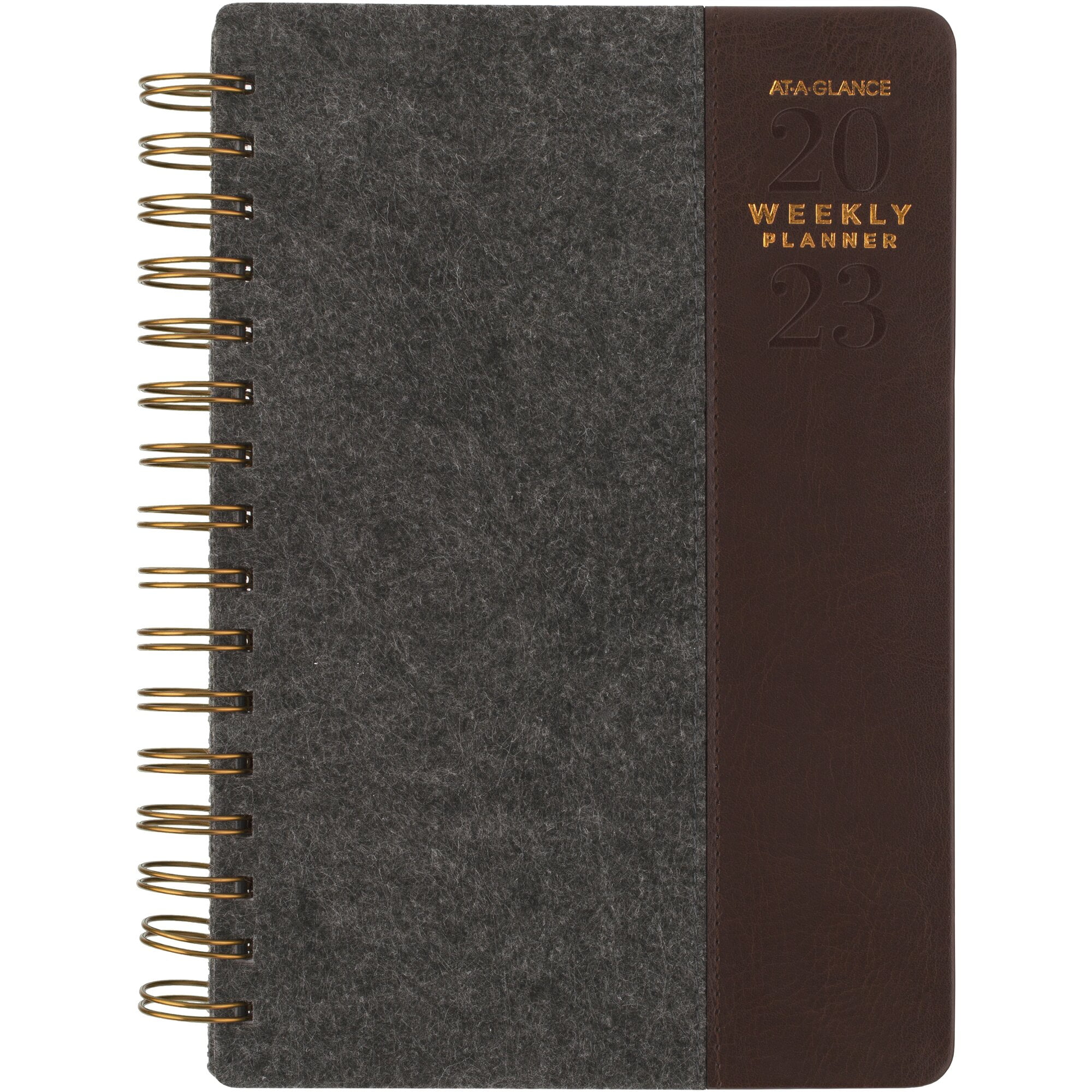 AT-A-GLANCE Signature Collection 2023 Weekly Monthly Planner Gray Small 5 12 x 8