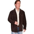 thumbnail image 2 of Scully Western Jacket Mens Leather Button Notch Lapel Bark 975-67, 2 of 3