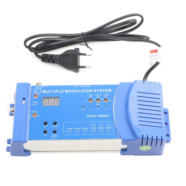 Modulador doméstico MMS80, sistema de modulación múltiple de aleación de aluminio, enchufe UHF EU 100-240V