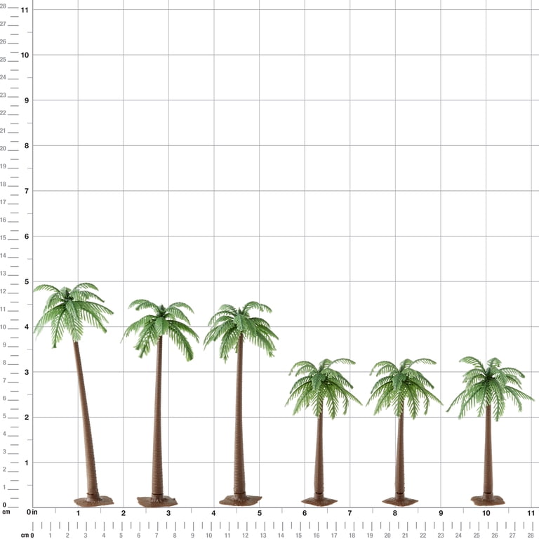 Tree Topper HUIANER Palm Tree Model Trees, Miniature Palm Trees Fake Plastic Trees With No Stands For DIY Scenery Landscape Cake Decoration(20PCS,2.1" - 7.4 Torbay Palm Tree