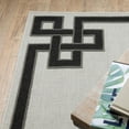 thumbnail image 5 of HomeRoots 507811 3 x 5 ft. Stain Resistant Rectangle Indoor & Outdoor Area Rug Beige & Black, 5 of 10
