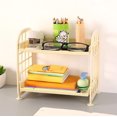 thumbnail image 4 of Desktop Storage Rack Organizer Double-Layer Cosmetic Stationery Storage Holder Table Sundries, 4 of 5