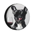 thumbnail image 1 of Balery Cool French Bulldog Wine Cubiertas para Neumáticos - Protector Resistente para Neumáticos de Camioneta, SUV, Remolque, Camper y RV-15 inch, 1 of 6