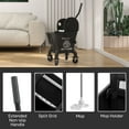 thumbnail image 6 of HOMCOM Mop Bucket with Wringer on Wheels for Floor Cleaning, 27.5 Quart Down Press Wringer with Handle and Mop, Black, 6 of 9