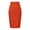 Orange, variant on Stylish Women's High Waist Knee Length Pencil Skirt Bandage Design for Elegant Outfits and Versatile Styling
