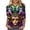 Multicolor, variant on Yxbdin Womens Mardi Gras Shirts Fat Tuesday Plus Size 3/4 Sleeve T Shirts Holiday Fancy Mask Tee Tuesday Party Crew Neck Tops Multicolor L