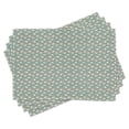 thumbnail image 1 of Ambesonne Romantic Place Mats Set of 4, Birds Little Hearts, Standard Size, Jade Green Pale Pink, 1 of 6