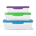 thumbnail image 2 of Sistema Nest It Food Storage Containers with Lids, Assorted Colours & Sizes, 3 Pack – Airtight, Stackable, BPA Free Containers for Meal Prep, Lunch & Snacks, 2 of 7