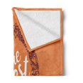 thumbnail image 2 of Grandma Soft Flannel Fleece Blanket, Floral Wreath with an Uplifting Words About Elderly on Warm Colored Backdrop, Cozy Plush for Indoor and Outdoor Use, 50" x 70", Orange Ruby White, by Ambesonne, 2 of 5